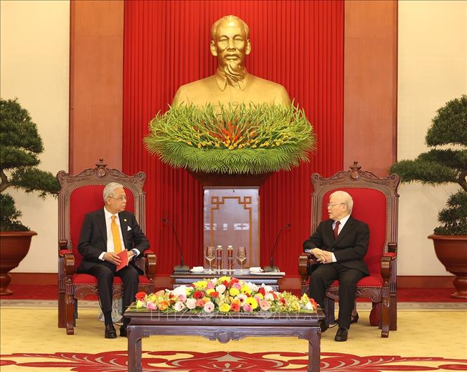 Tổng Bí thư Nguyễn Phú Trọng tiếp Thủ tướng Malaysia Dato’ Sri Ismail Sabri bin Yaakob thăm chính thức Việt Nam.