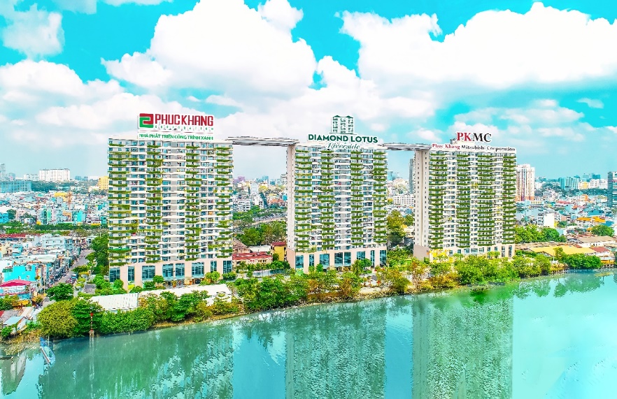 Diamond Lotus Riverside - Công trình xanh được đầu tư và phát triển bởi Công ty liên doanh Phuc Khang Mitsubishi Corporation Holding (PKMC)