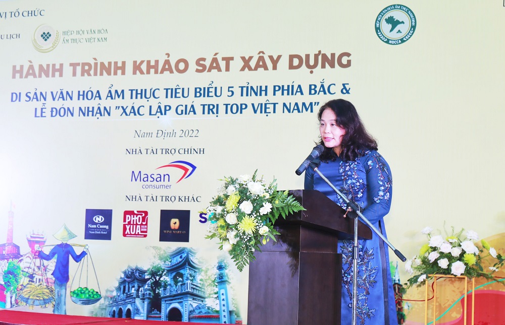 Bà Lê Thị Nga - Phó giám đốc Công ty Masan Consumer phát biểu tại sự kiện - Ảnh: Masan