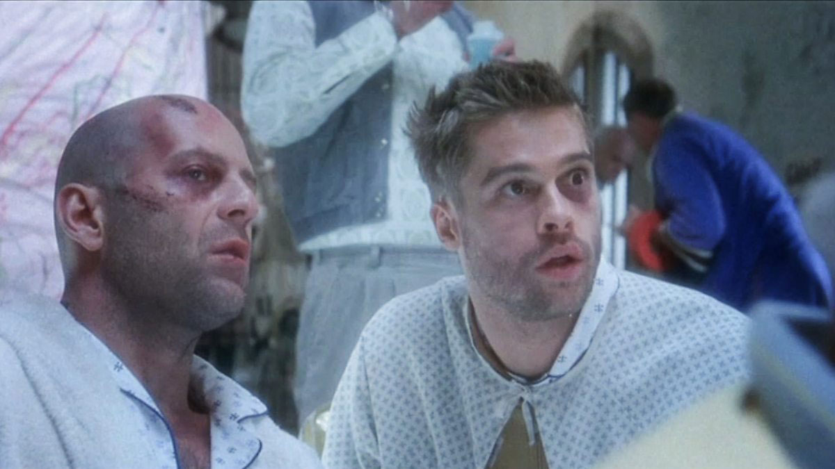 Bruce Willis hợp tác ăn ý cùng tài tử Brad Pitt trong 12 monkeys