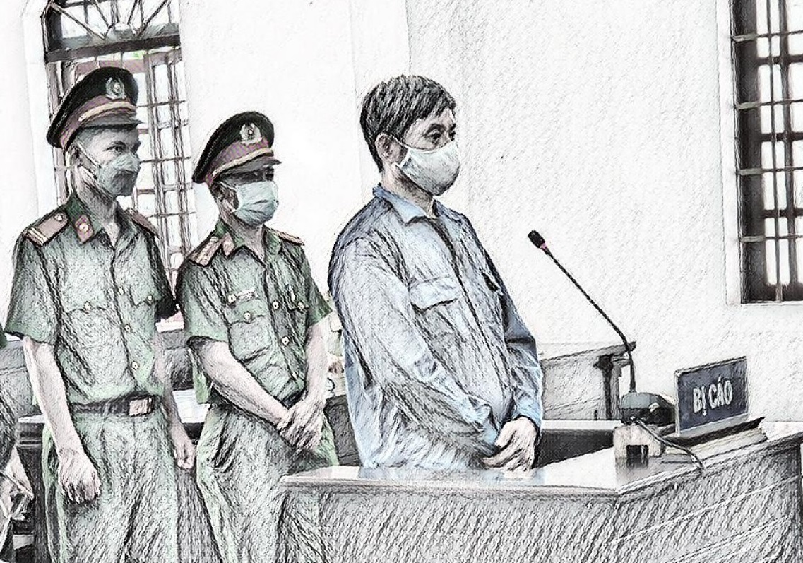 Bị cáo Minh tại phiên tòa