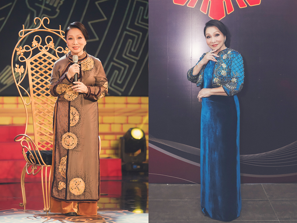 Tại sự kiện ra mắt cuộc thi Trăm năm ánh Việt, trên sân khấu bà diện áo dài của NTK Minh Hạnh, sau đó khi vào hậu trường chuẩn bị ghi hình thì thay đổi bộ váy xanh của NTK Lê Thanh Hoà thực hiện riêng. 