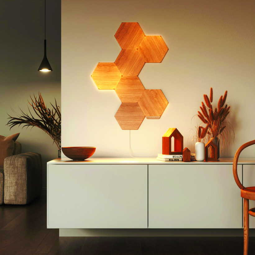 Thiết kế đèn thông minh dạng tấm của thương hiệu đa quốc gia Nanoleaf hút khách tại Việt Nam nhờ lợi ích chiếu sáng lẫn trang trí nội thất - ẢNH: NANOLEAF