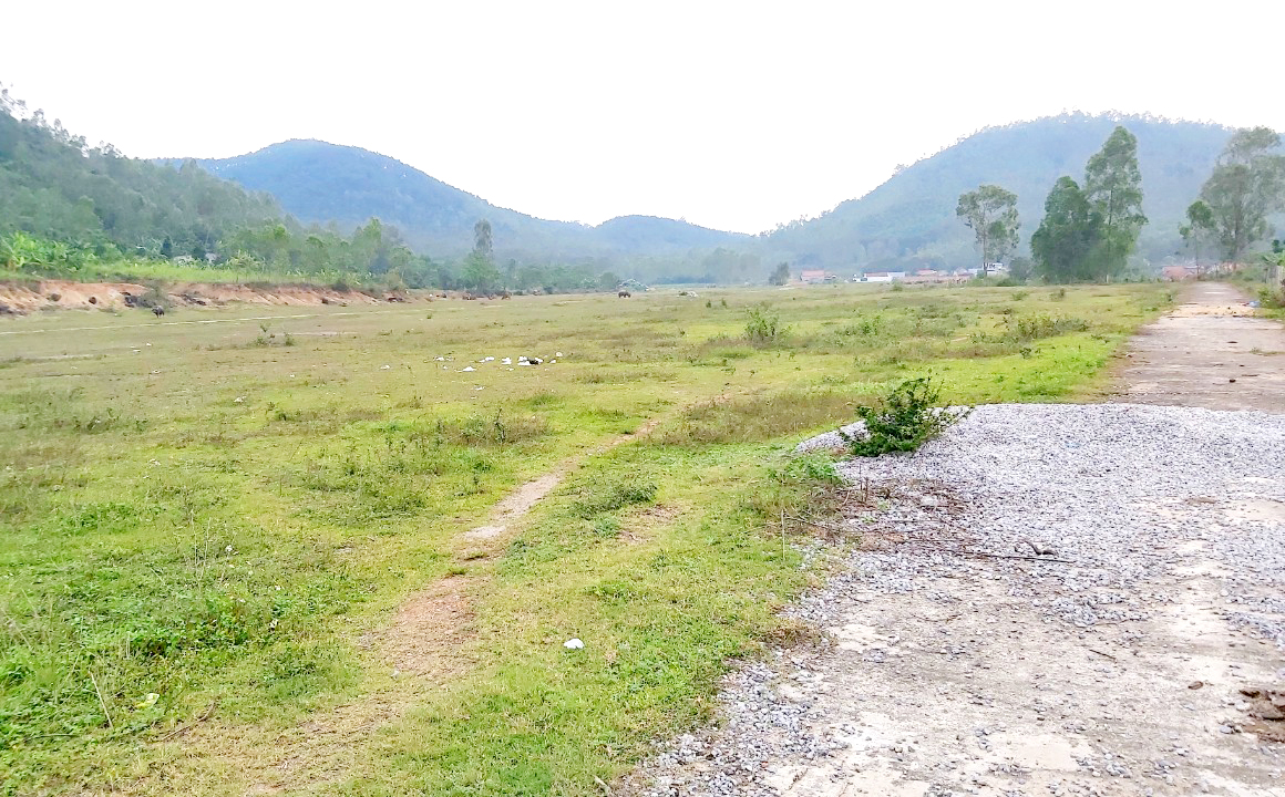 Sau hơn 10 năm xây dựng, khu tái định cư rộng mênh mông ở xã Quỳnh Trang vẫn là bãi đất trống