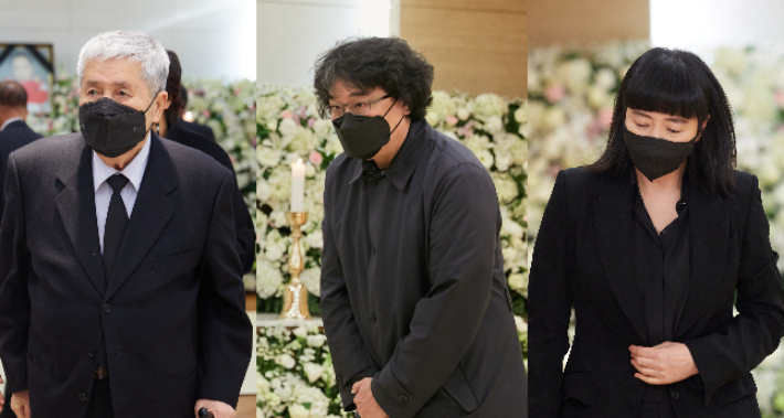 Đạo diễn Im Kwon-taek, đạo diễn Bong Joon-ho và diễn viên Kim Hye Soo xúc động trước sự ra đi đột ngột của Kang Soo Yeon.