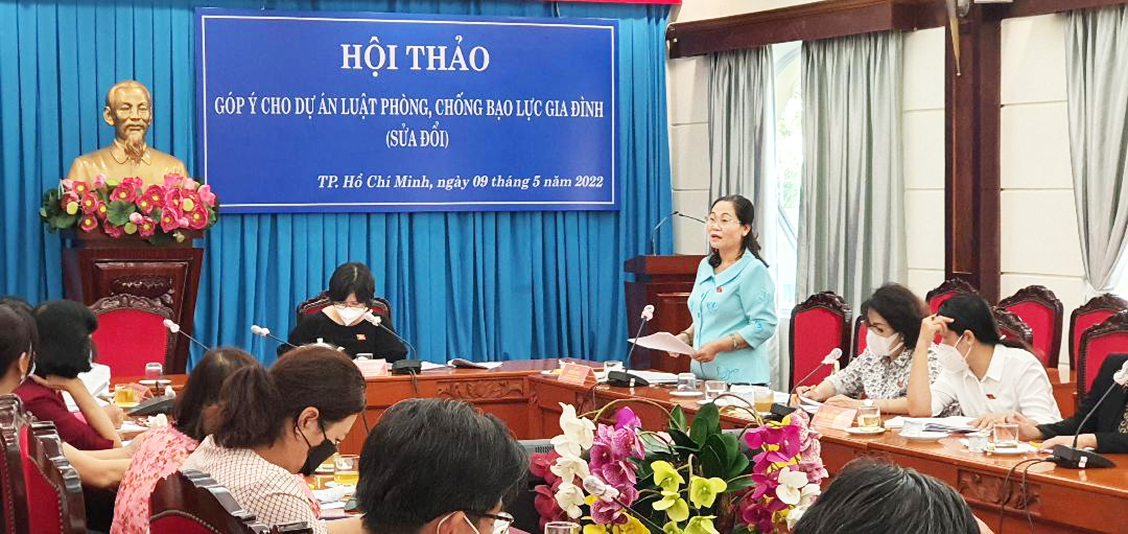 Phó Bí thư Thành ủy, Chủ tịch HĐND TP.HCM Nguyễn Thị Lệ phát biểu góp ý cho dự thảo Luật Phòng, chống bạo lực gia đình (sửa đổi)