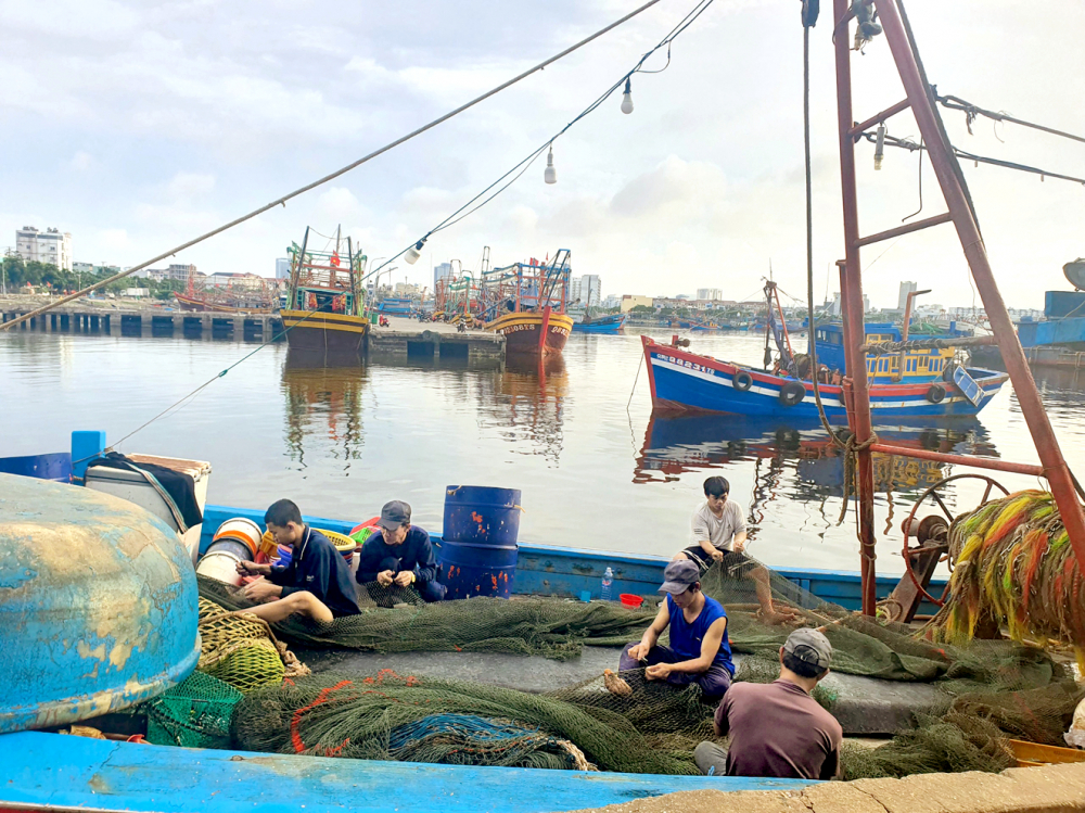 Nhiều ngư dân TP.Đà Nẵng đánh bắt gần bờ và giảm số lượng bạn thuyền để tiếp tục sống với nghề biển - ẢNH: LÊ ĐÌNH DŨNG 