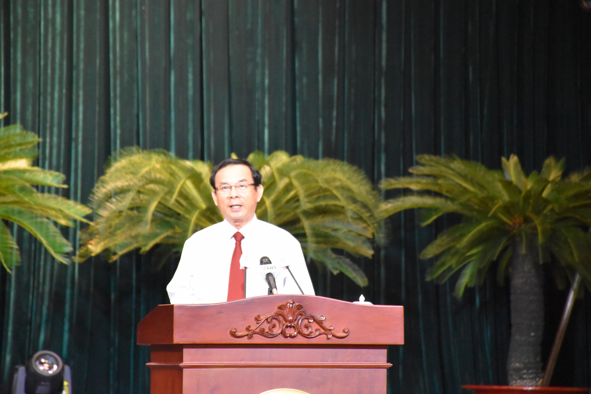 Bí thư Thành ủy TP.HCM Nguyễn Văn Nên phát biểu tại buổi lễ