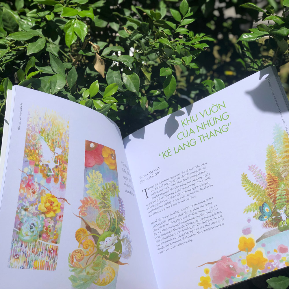 Bên cạnh bài viết, sách có nhiều hình ảnh minh họa về các loại cây, dạy cách làm vườn trong phố