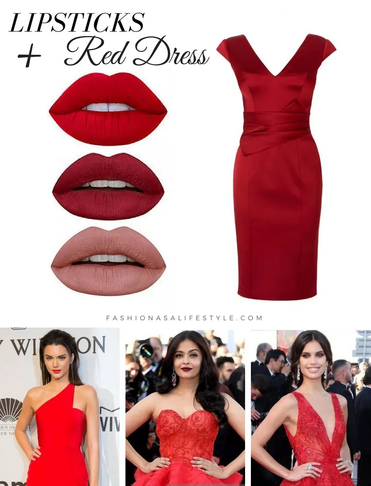 SON MÔI VỚI CHIẾC VÁY ĐỎ  Đỏ + Đỏ. Son đỏ và trang phục đỏ là một sự kết hợp tuyệt vời! bạn có thể tự hỏi, nó có quá nhiều không? Không, nó đẹp và sexy! chỉ cần nhìn vào cái nhìn của Kendall Jenner. Màu đỏ mà bạn chọn cho son môi của mình phụ thuộc vào việc bạn trông đẹp nhất với màu đỏ ấm hay đỏ lạnh. Để biết bạn thuộc tông ấm hay lạnh, tôi khuyên bạn nên đến một cửa hàng trang điểm và thử các sắc thái đỏ khác nhau. Hãy thử các màu đỏ ấm trông giống màu vàng hoặc cam hơn và màu đỏ lạnh trông có vẻ đỏ tươi hơn, hồng hoặc rượu vang. Chọn những sắc thái khiến bạn cảm thấy xinh hơn và màu da của bạn trông đẹp hơn.