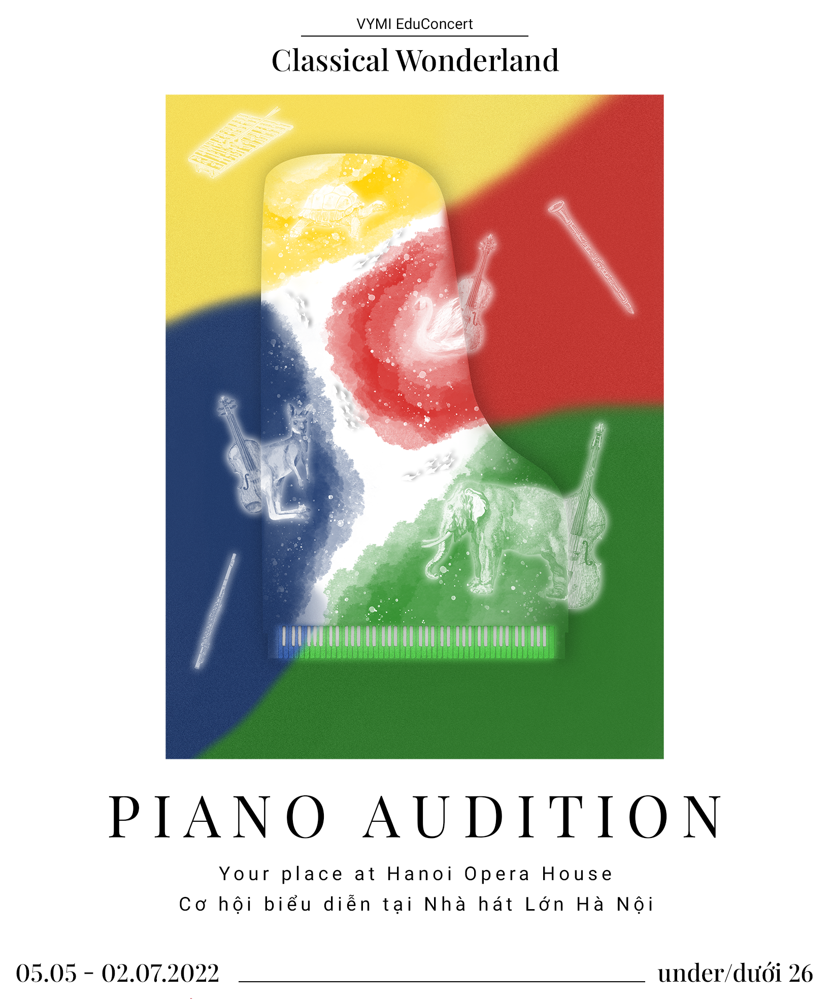 VYMI EduConcert Piano Audition là sân chơi dành cho các bạn trẻ dưới 26 tuổi mê piano cả chuyên lẫn không chuyên