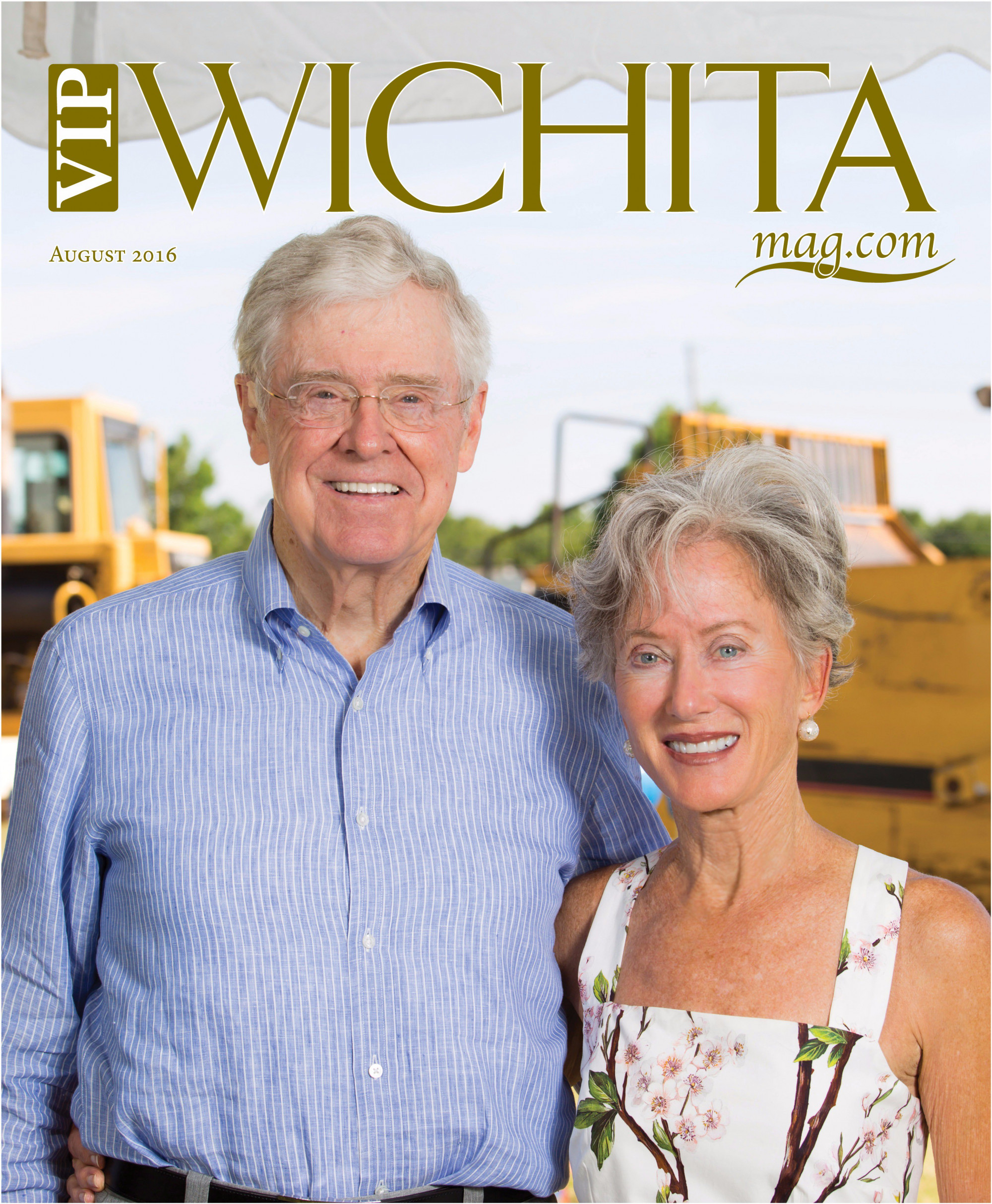 Liz Koch và Charles Koch trên trang bìa tạp chí VIP Wichita Magazine năm 2016 