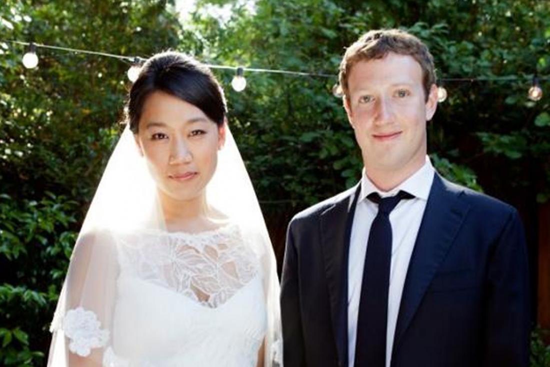 Mark Zuckerberg và Priscilla Chan kết hôn năm 2012 - Ảnh: Mark Zuckerberg/Facebook 
