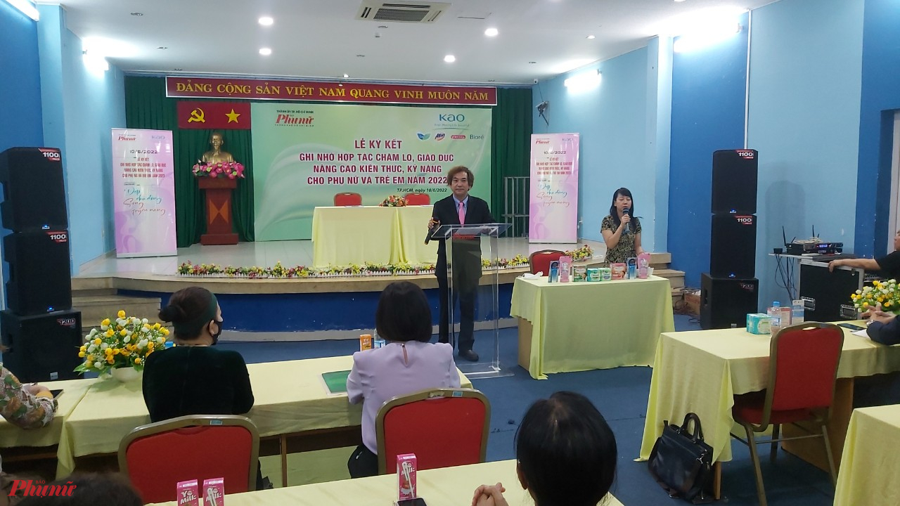 Ông Shoichi Hasegawa - Tổng giám đốc Công ty Kao Việt Nam phát biểu tại chương trình - Ảnh: Phùng Huy
