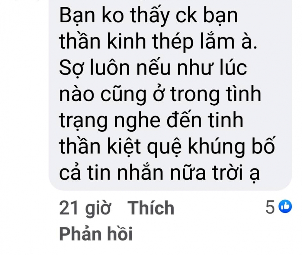 Những bình luận chỉ trích người vợ bạo hành tinh thần chồng trên một diễn đàn về hôn nhân