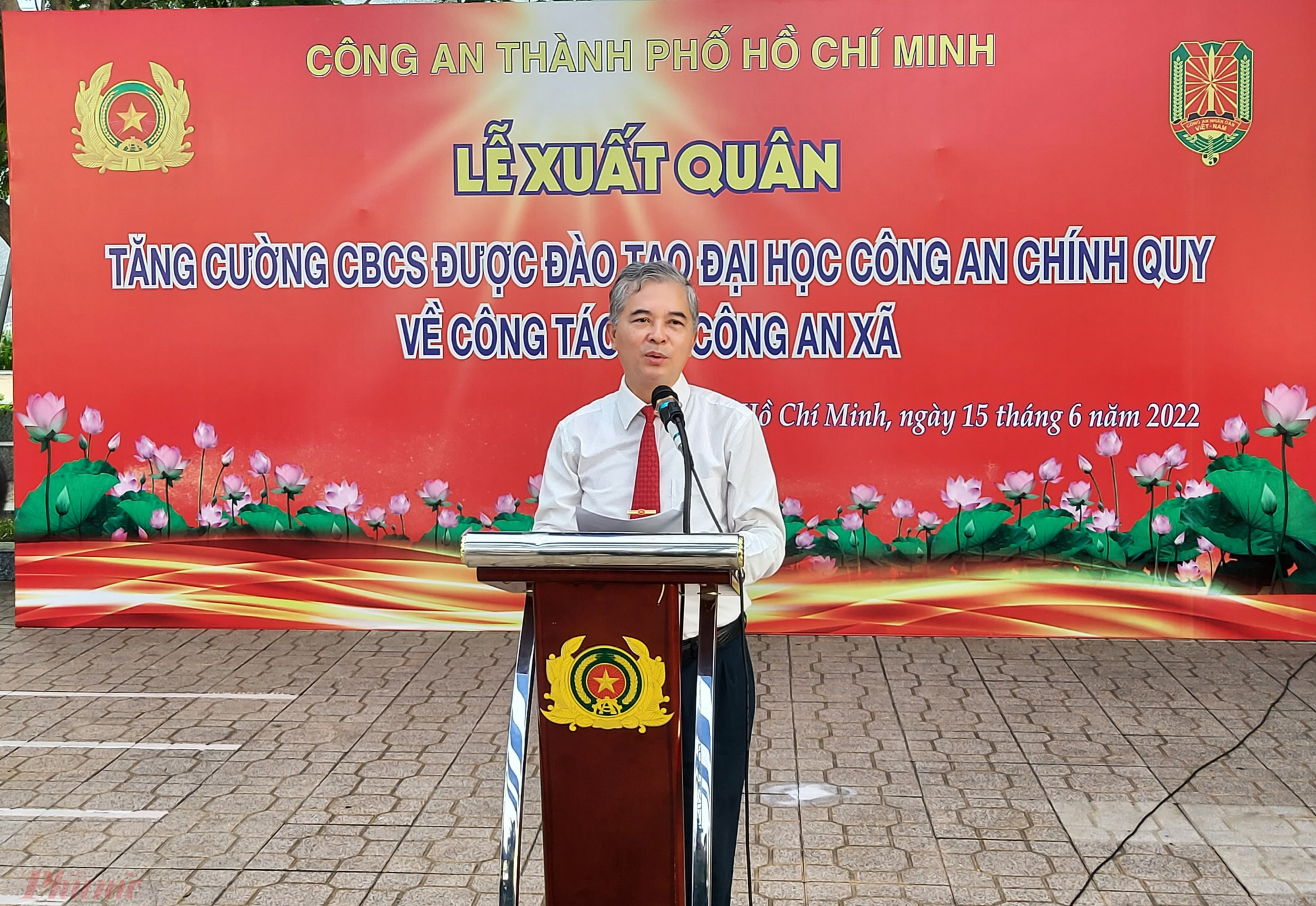 Ông Ngô Minh Châu, Phó Chủ tịch UBND TPHCM chia sẻ tại lễ xuất quân.