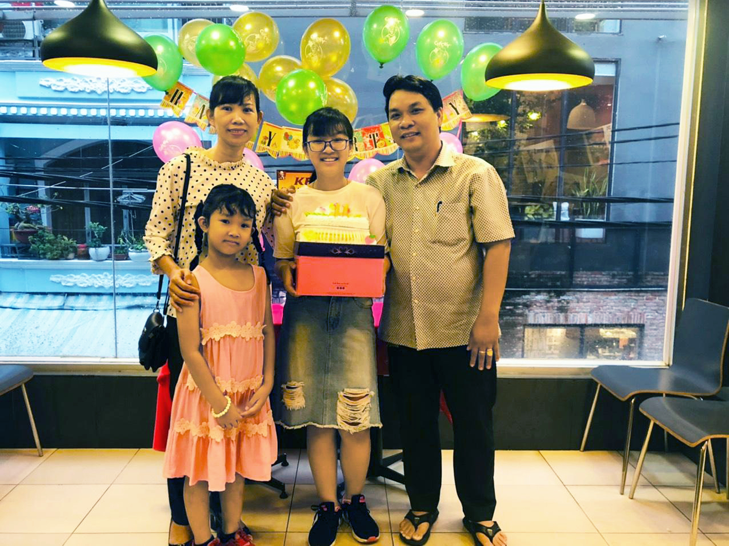 Gia đình nhỏ hạnh phúc của chị Nguyễn Thị Mỹ Duyên