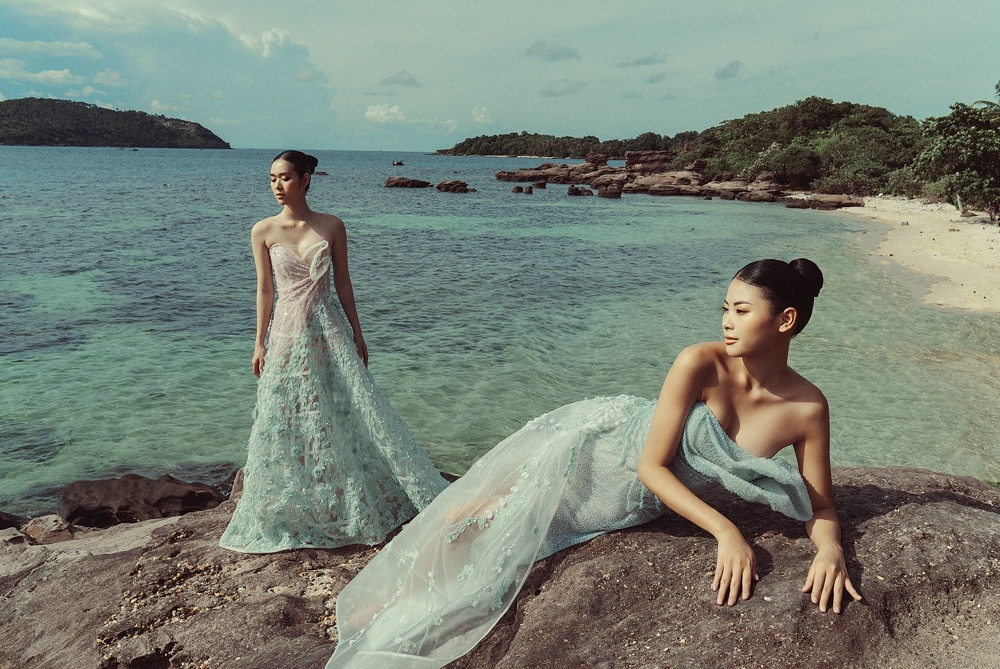Dấu ấn thời trang áo cưới và đầm dạ hội trong BST Reborn của Hoàng Hải
