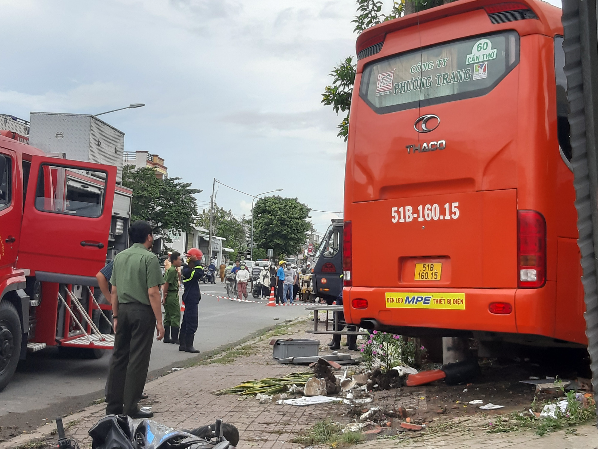 Hiện trường vụ tai nạn.