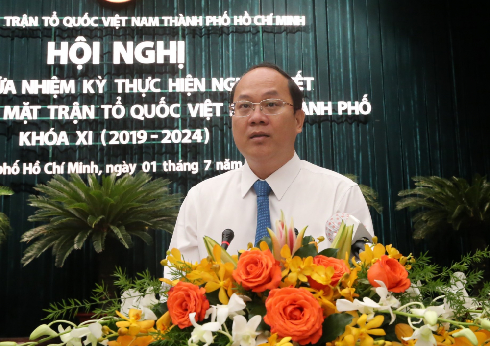 Phó Bí thư Thành ủy TPHCM Nguyễn Hồ Hải phát biểu tại Hội nghị - Ảnh: Tường Lam.