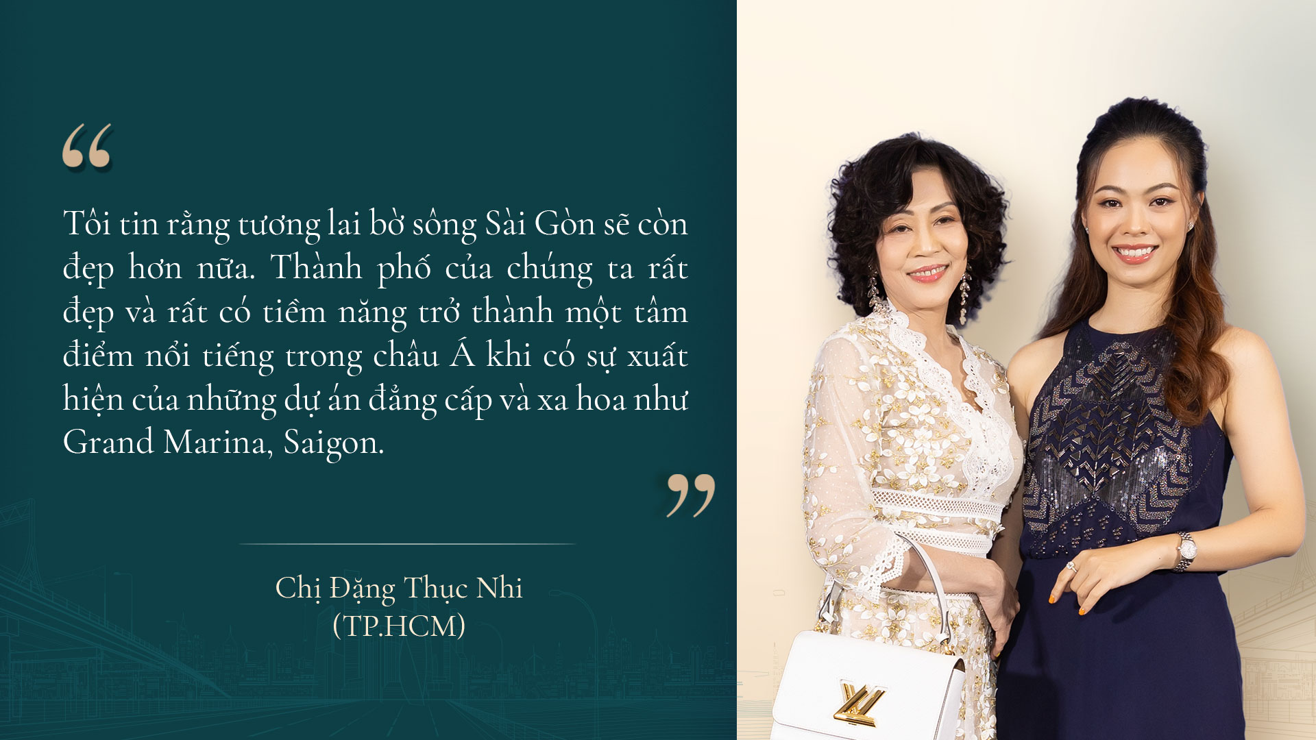 Chị Đặng Thục Nhi (TPHCM) bày tỏ kỳ vọng về tương lai của Grand Marina, Saigon và TPHCM - Ảnh: Masterise Group