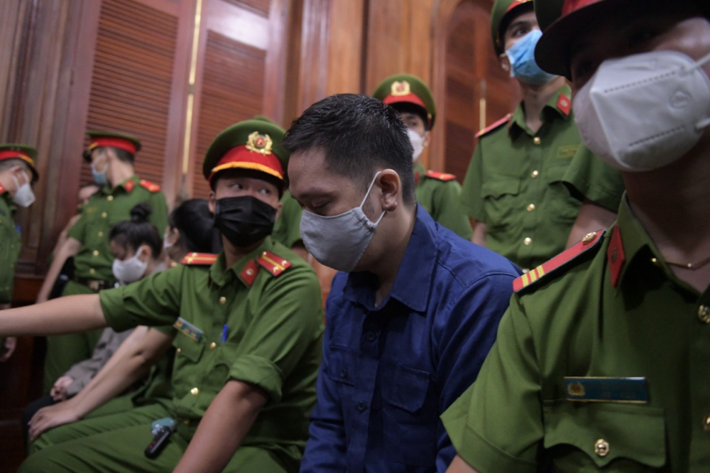 Bị cáo Nguyễn Kim Trung Thái tại phiên tòa.