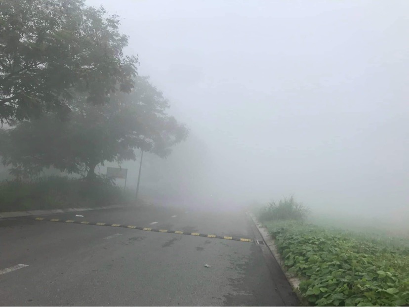 Sương mù khiến tầm nhìn chỉ khoảng 1-2 mét