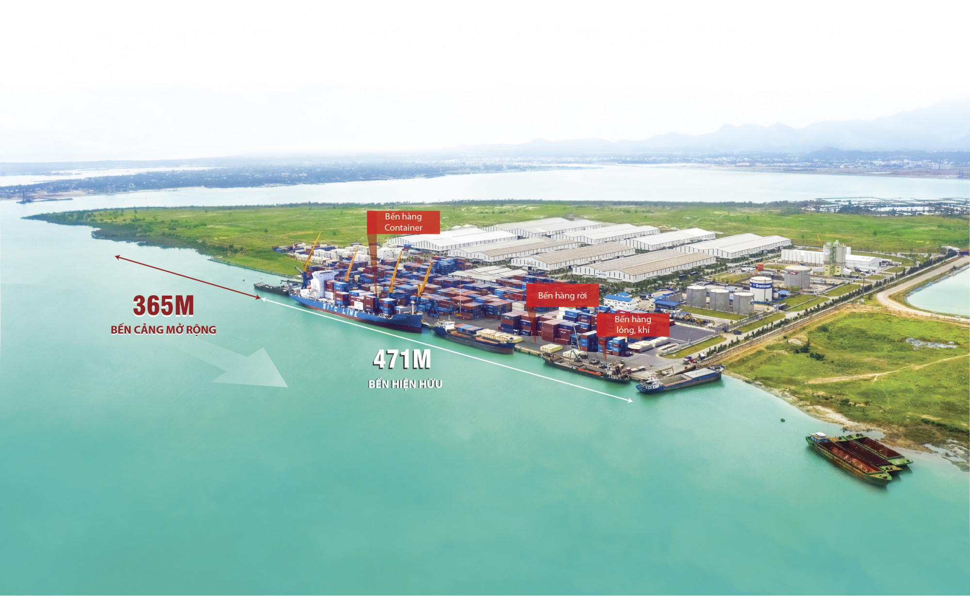 Cảng Chu Lai đã hoàn thiện hồ sơ thủ tục để xây dựng bến cảng mới đón tàu 5 vạn tấn