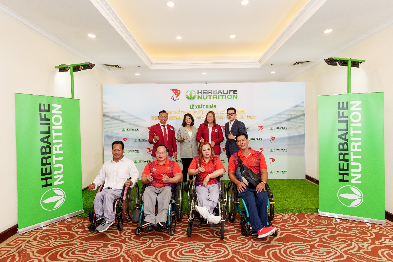 Các vận động viên người khuyết tật sẵn sàng chinh phục mục tiêu tại ASEAN Para Games lần thứ 11 - Ảnh: Herbalife