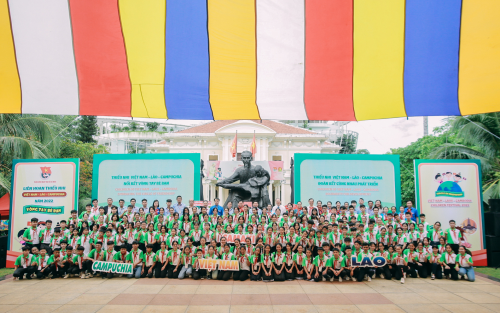 184 thiếu nhi tiêu biểu tham dự Liên hoan Thiếu nhi Việt Nam - Lào - Campuchia 2022.