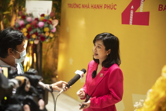 Bà Nguyễn Thùy Liên, Giám đốc điều hành Self Hiil: “Trường nhà hạnh phúc mong muốn nhanh chóng kiến tạo được một môi trường yêu thương và nuôi dưỡng bản lĩnh nội tâm cho trẻ em Việt Nam”