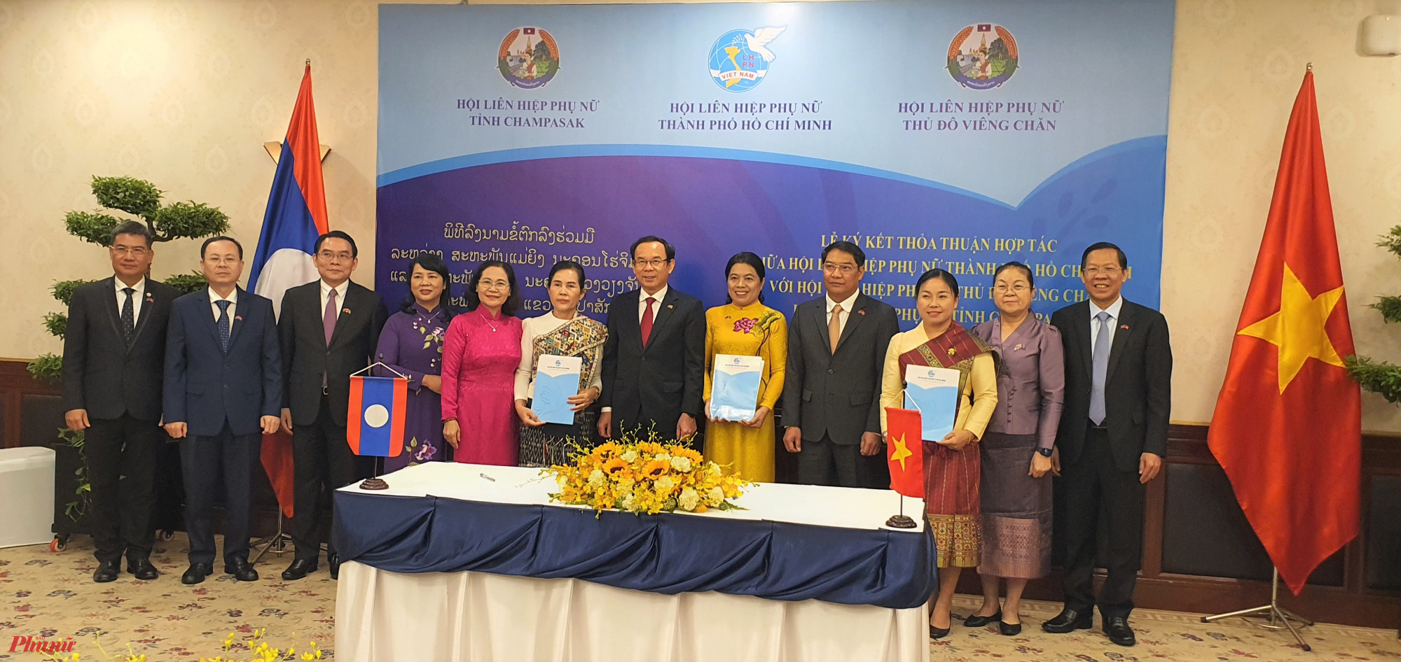 Hội LHPN TPHCM ký kết thỏa thuận hợp tác với Hội LHPN Thủ đô Viêng Chăn; Hội LHPN tỉnh Champasak - Lào, giai đoạn 2022 - 2026