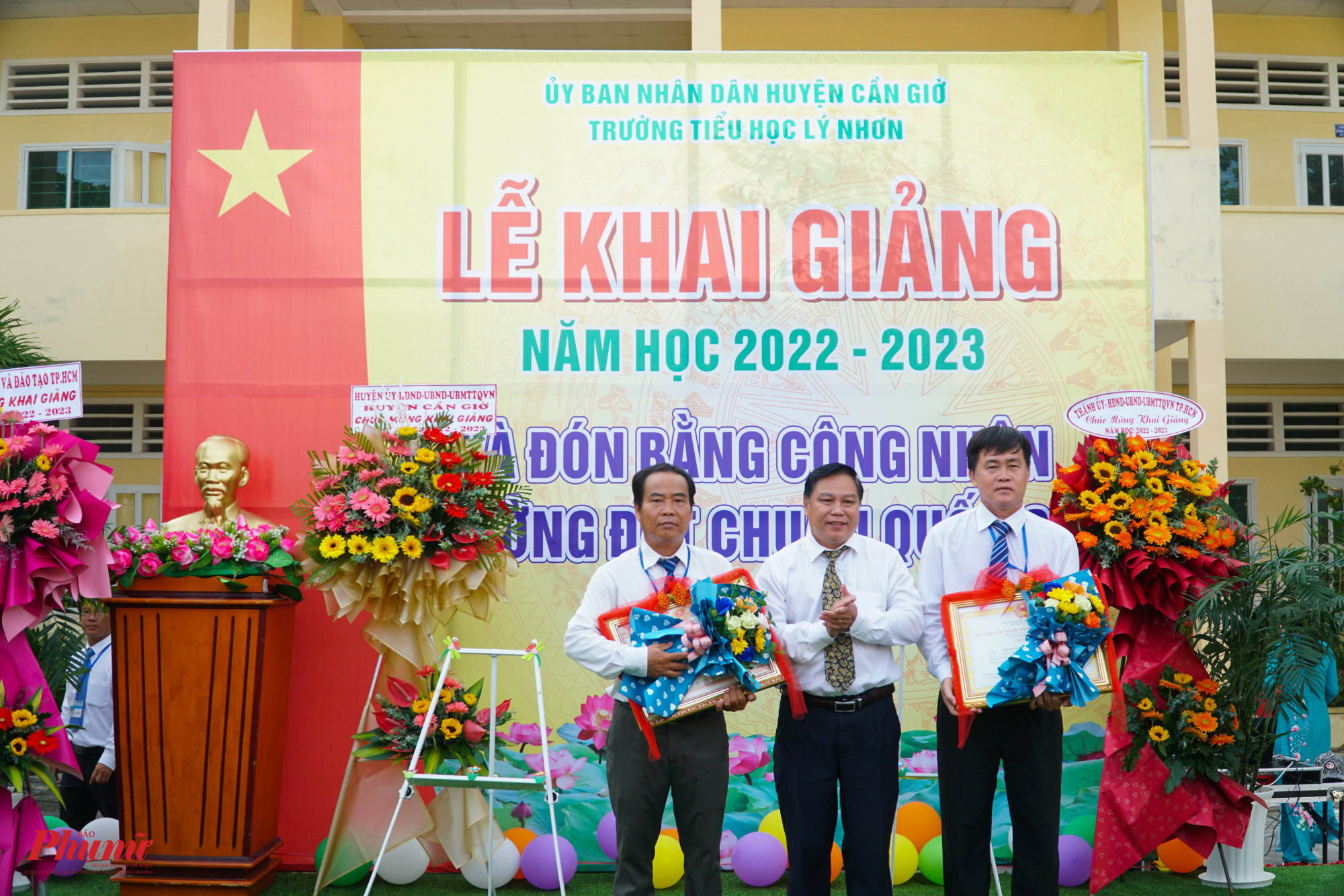 Trường tiểu học Lý Nhơn (huyện Cần Giờ) vinh dự được công nhận trường chuẩn quốc gia