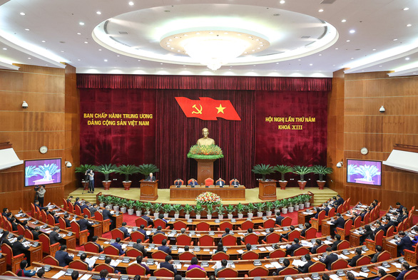 Hội nghị lần thứ 5 Ban Chấp hành Trung ương Đảng khóa XIII - Ảnh: TTXVN