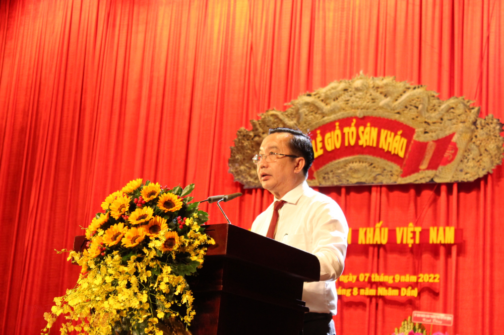 Giám đốc Sở Văn hóa - Thể thao TPHCM Trần Thế Thuận đánh giá cao vai trò của sân khấu trong đóng góp đối với sự phát triển của văn hóa nghệ thuật TP.