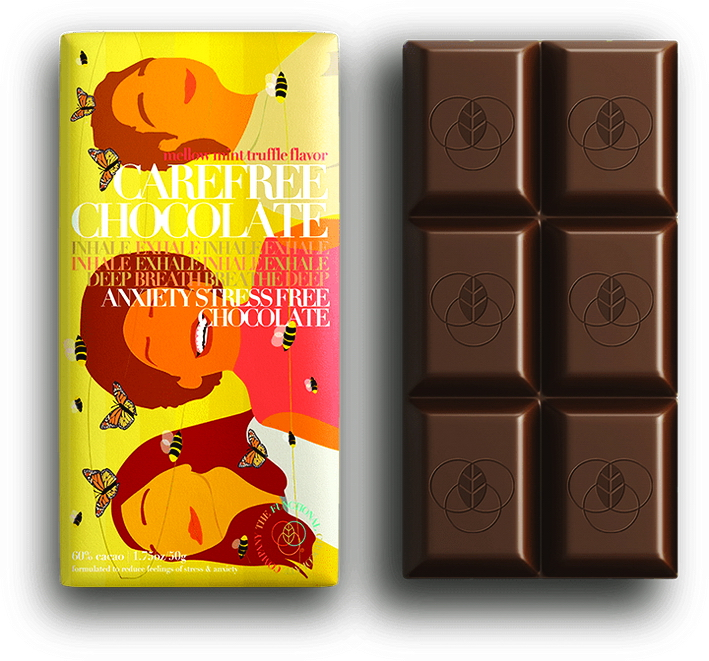 Sô-cô-la Carefree giúp giảm stress chứa chiết xuất bạc hà và trái vani của thương hiệu Functional Chocolate Company -  ẢNH: FUNCTIONAL CHOCOLATE COMPANY