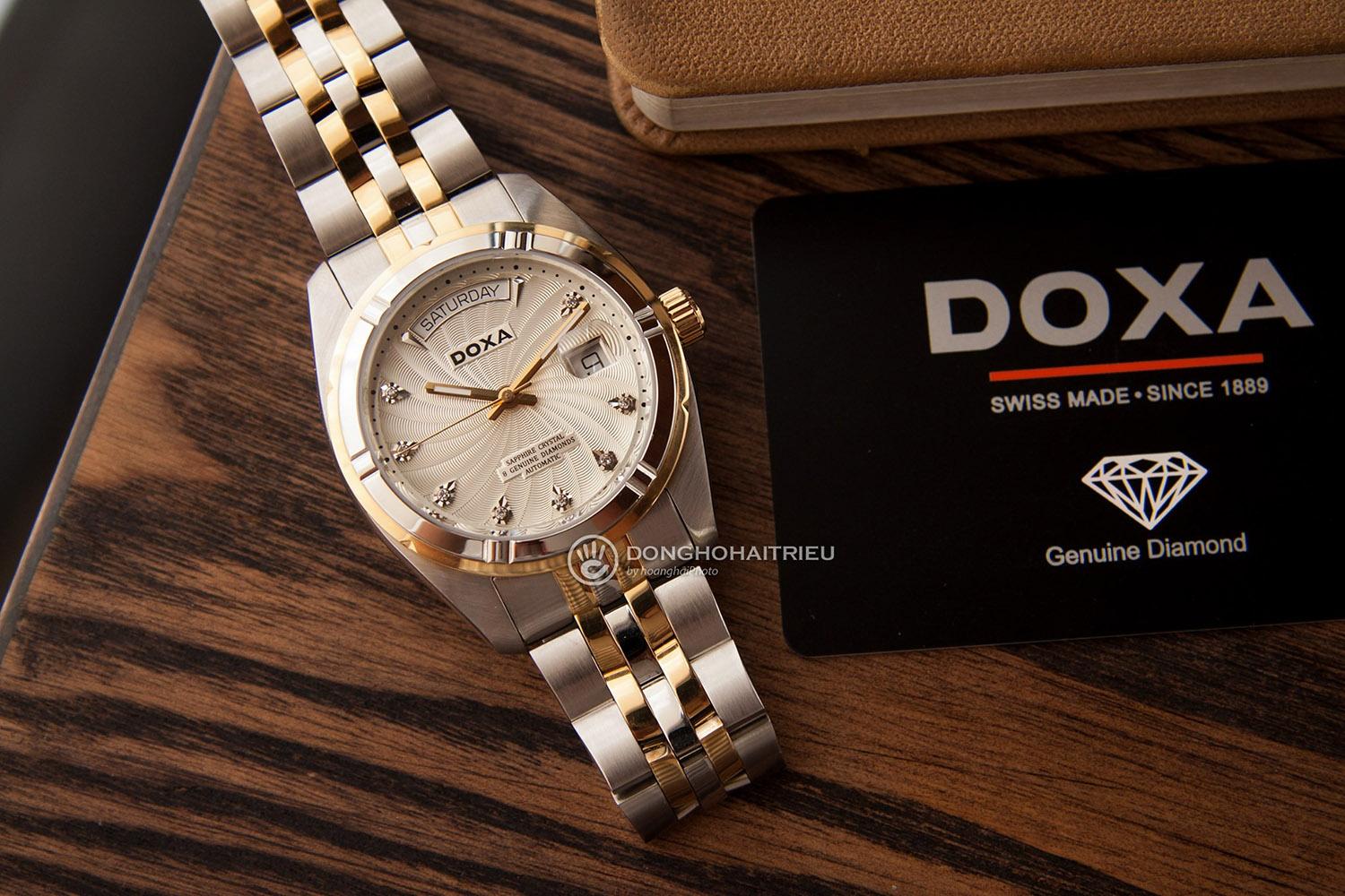 Review đồng hồ Rolex Day Date 36 Chocolate Dial vàng hồng nguyên khối
