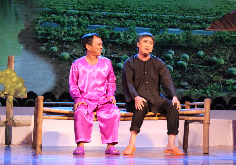 Nghệ sĩ Thanh Đông (phải) là thí sinh duy nhất dự thi ở thể loại kép hài.
