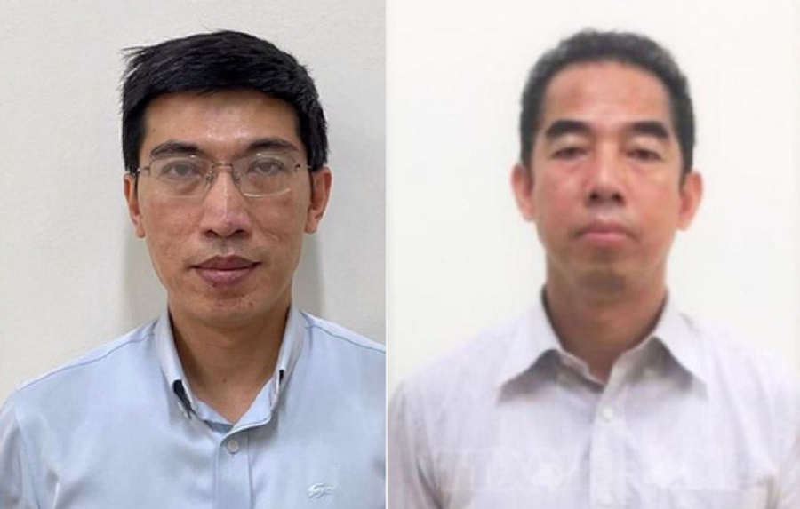 Hai ông Nguyễn Quang Linh (trái) và Tô Anh Dũng - Ảnh: CA