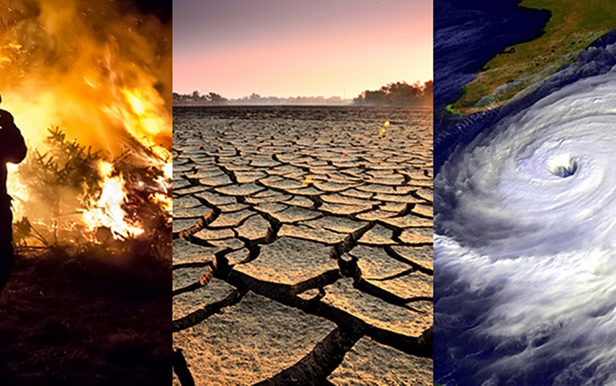 Hình ảnh minh họa về biến đối khí hậu và thời tiết cực đoan - Ảnh: Nasa.
