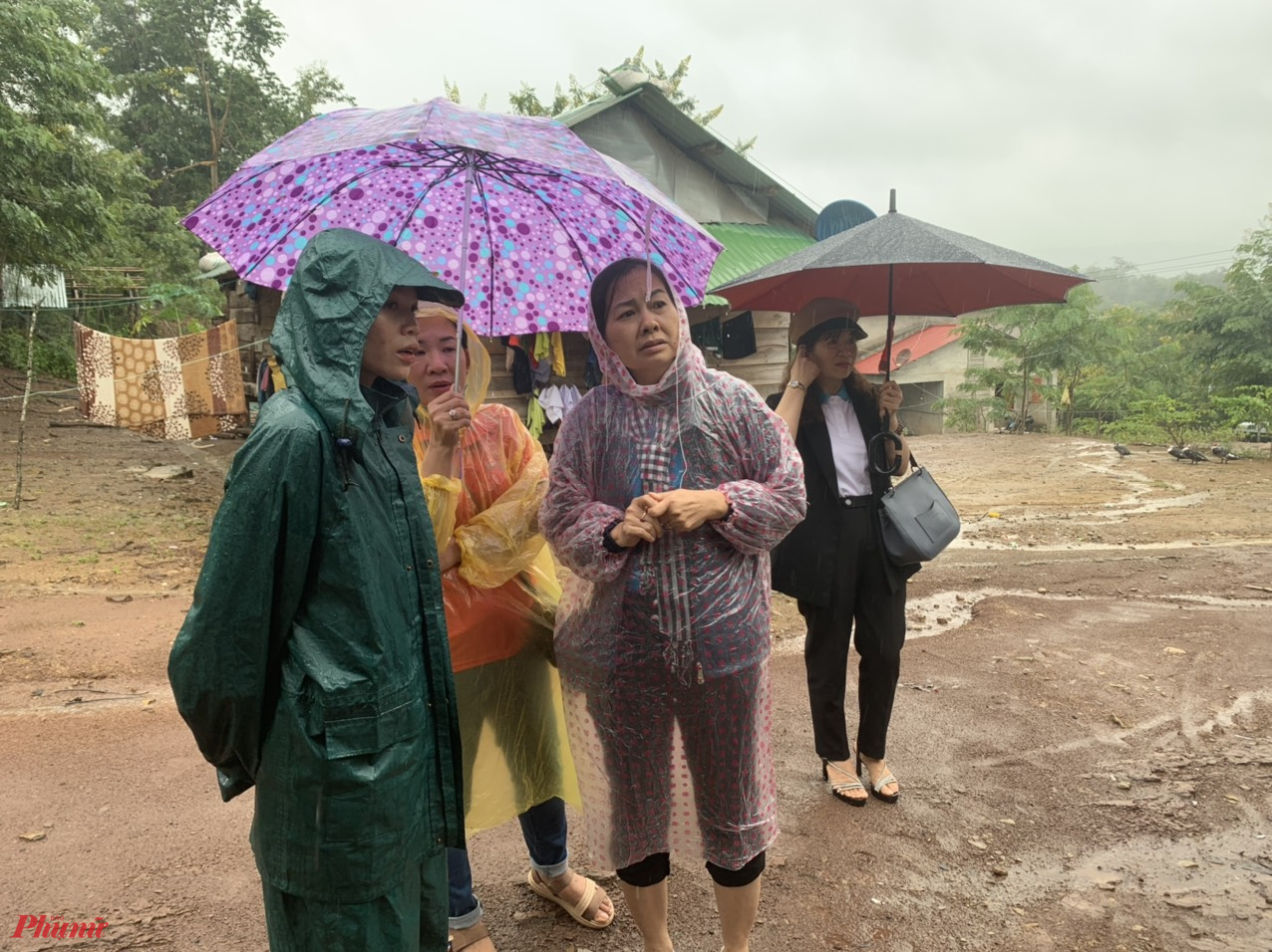 Chiều 10/10 tại thôn 10 xã Thanh huyện H.Hướng Hóa (Quảng Trị) mưa vẫn chưa ngớt
