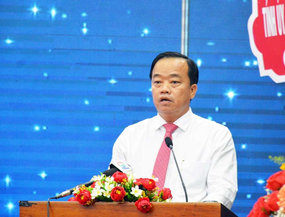 Ông Huỳnh Quốc Việt, Chủ tịch UBND tỉnh Cà Mau tại buổi họp mặt
