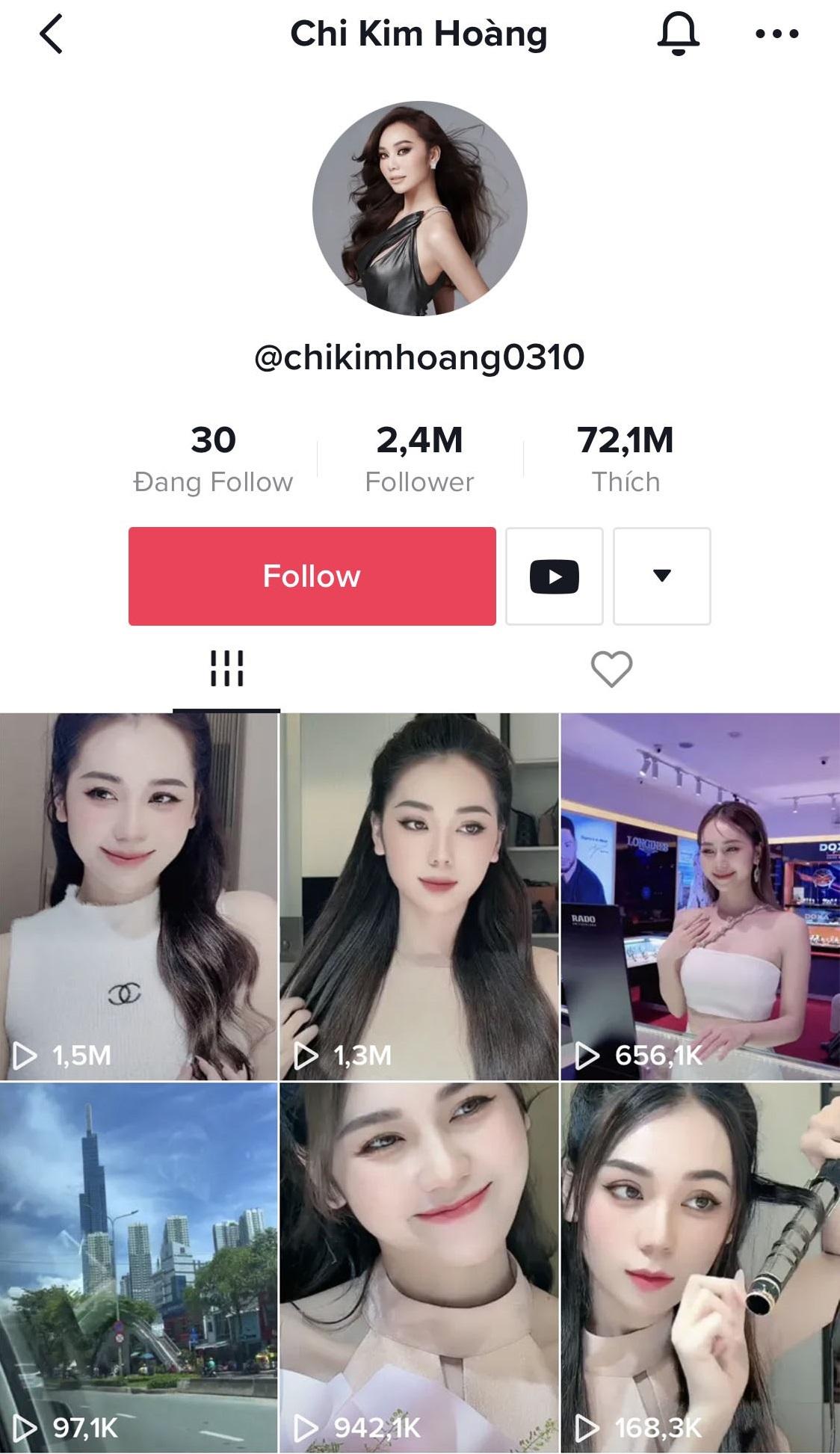 “Hot TikToker” Hoàng Kim Chi ghi điểm với người hâm mộ khi đăng tải video mua đồng hồ cho mẹ trên kênh TikTok hơn 2,4 triệu followers của mình - Ảnh: Đồng Hồ Hải Triều