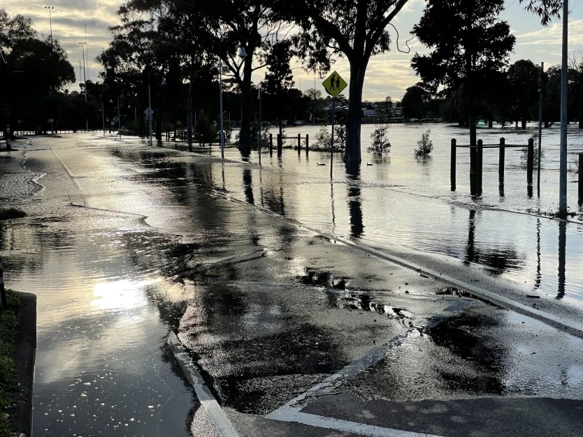 Ngập lụt xung quanh Aberfeldie, ngoại ô Melbourne