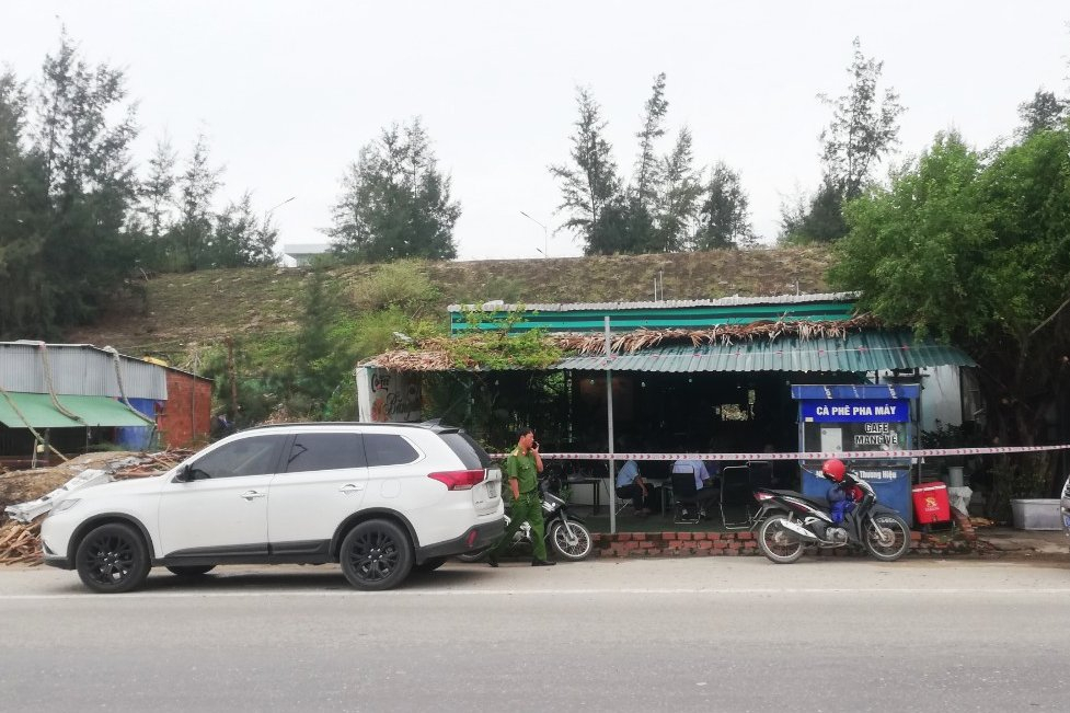 Quán cà phê Kim Băng - nơi Quí bắn nhiều phát súng vào quán làm 2 người bị thương