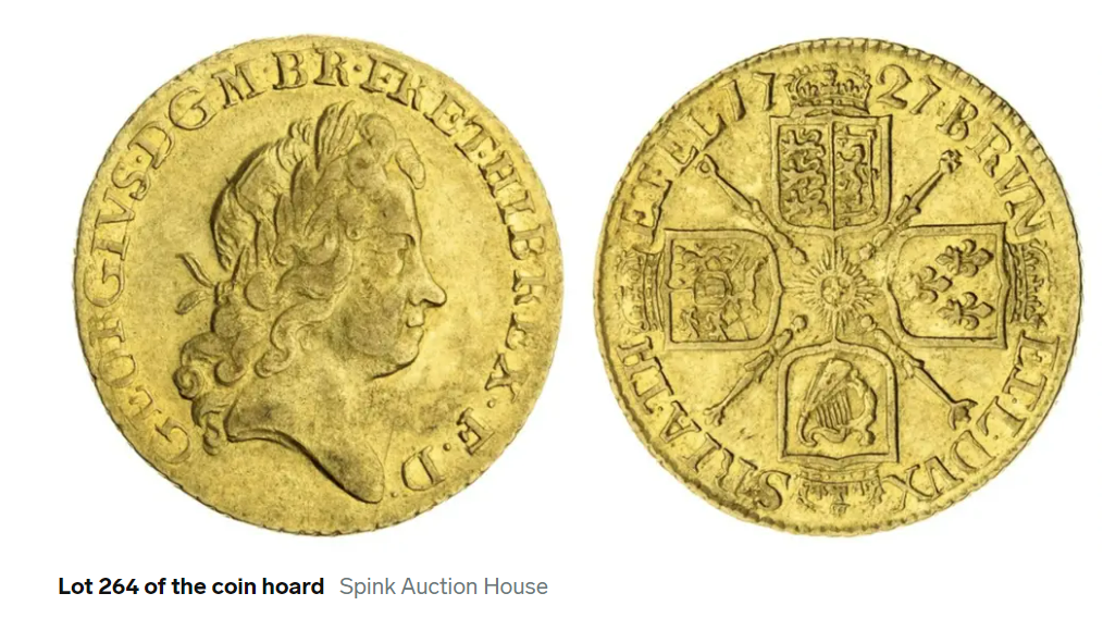 Những đồng xu bằng vàng có từ thế kỷ 17 được mang ra bán đấu giá - Ảnh: Spink Auction House