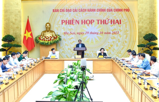 Phiên họp thứ hai của Ban Chỉ đạo cải cách hành chính của Chính phủ - Ảnh: VGP