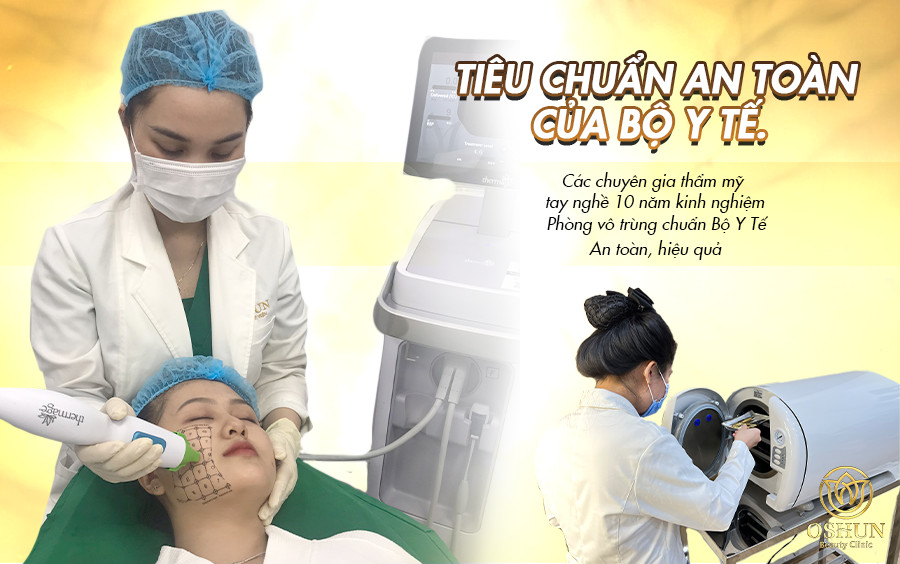 Điều trị da tại TMV Oshun Biên Hòa theo chuẩn an toàn của Bộ Y Tế. Nguồn ảnh: TMV Oshun Biên Hòa