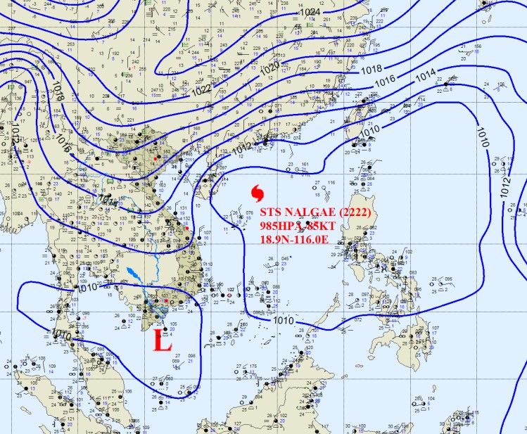 Bản đồ dự báo thời tiết hôm nay của Đài Khí tượng thủy văn khu vực Nam Bộ.