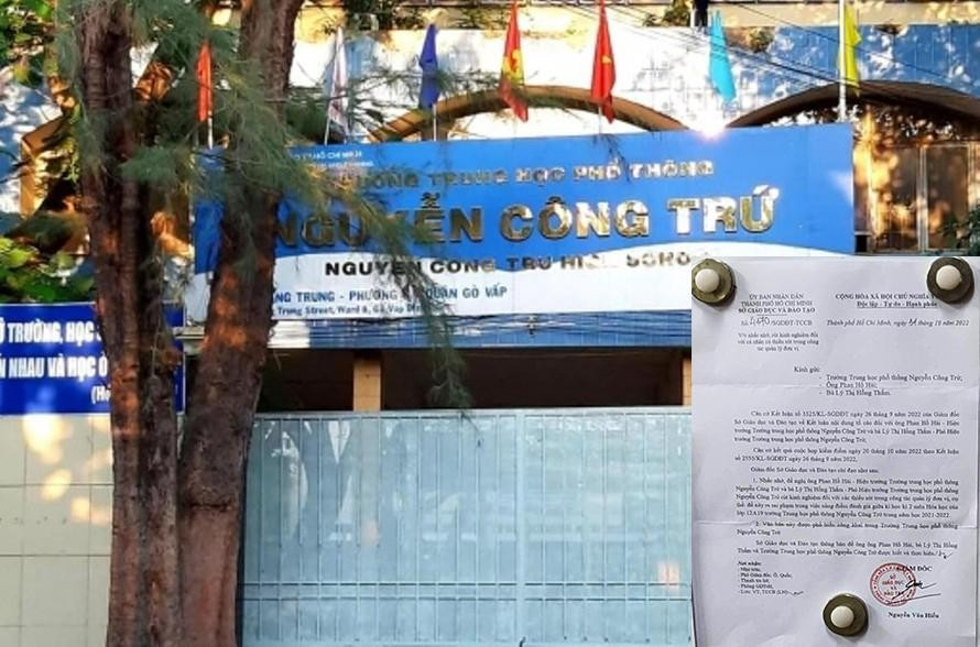 Sai phạm nâng điểm tại Trường THPT Nguyễn Công Trứ (quận Gò Vấp)